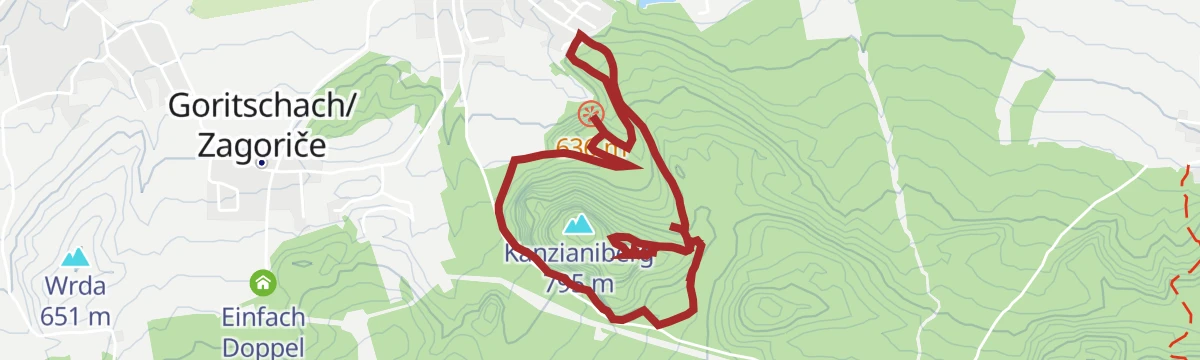 Route map: Kanzianiberg Rundweg